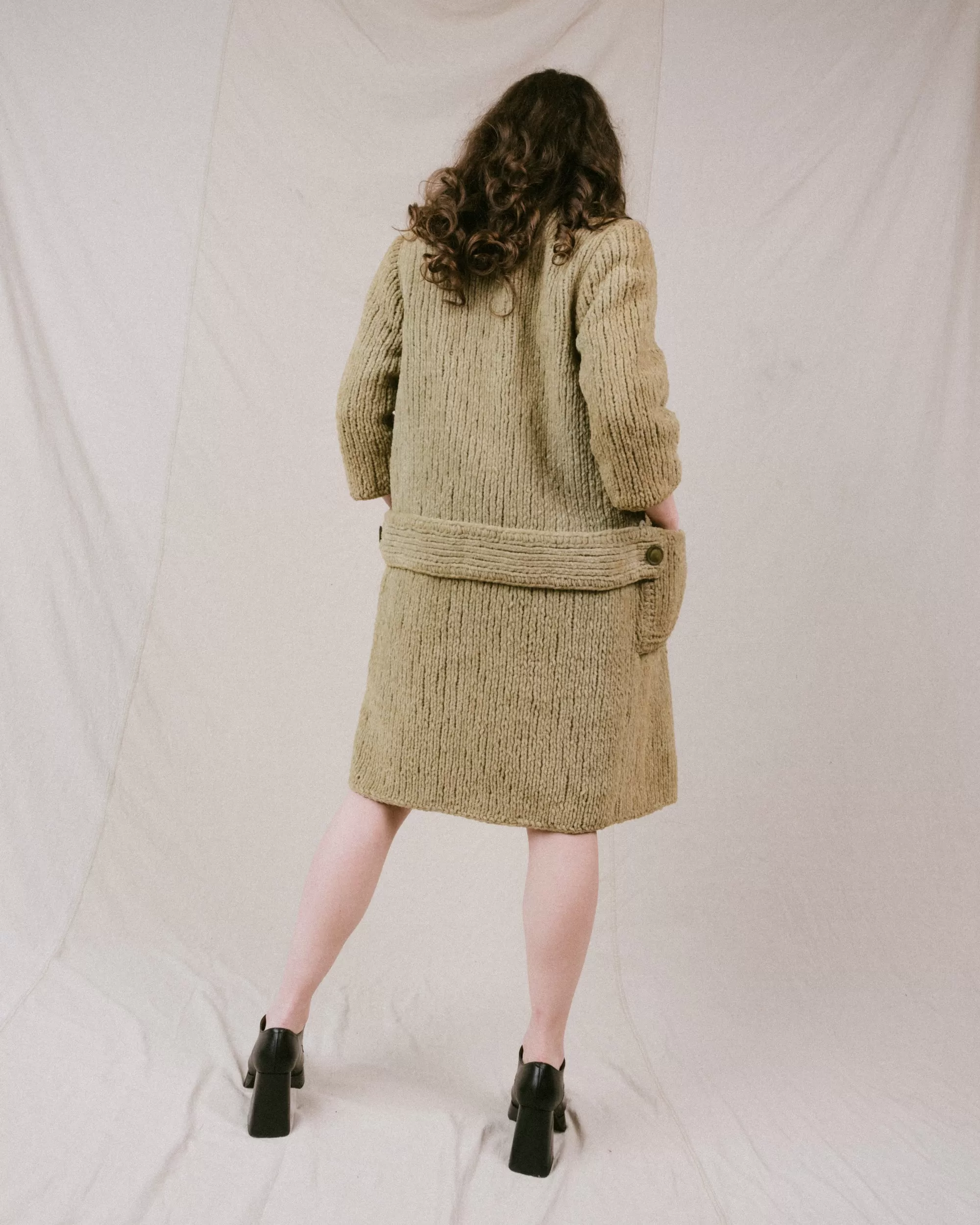 Vintage 60s Chunky Knit Coat (XS/S)