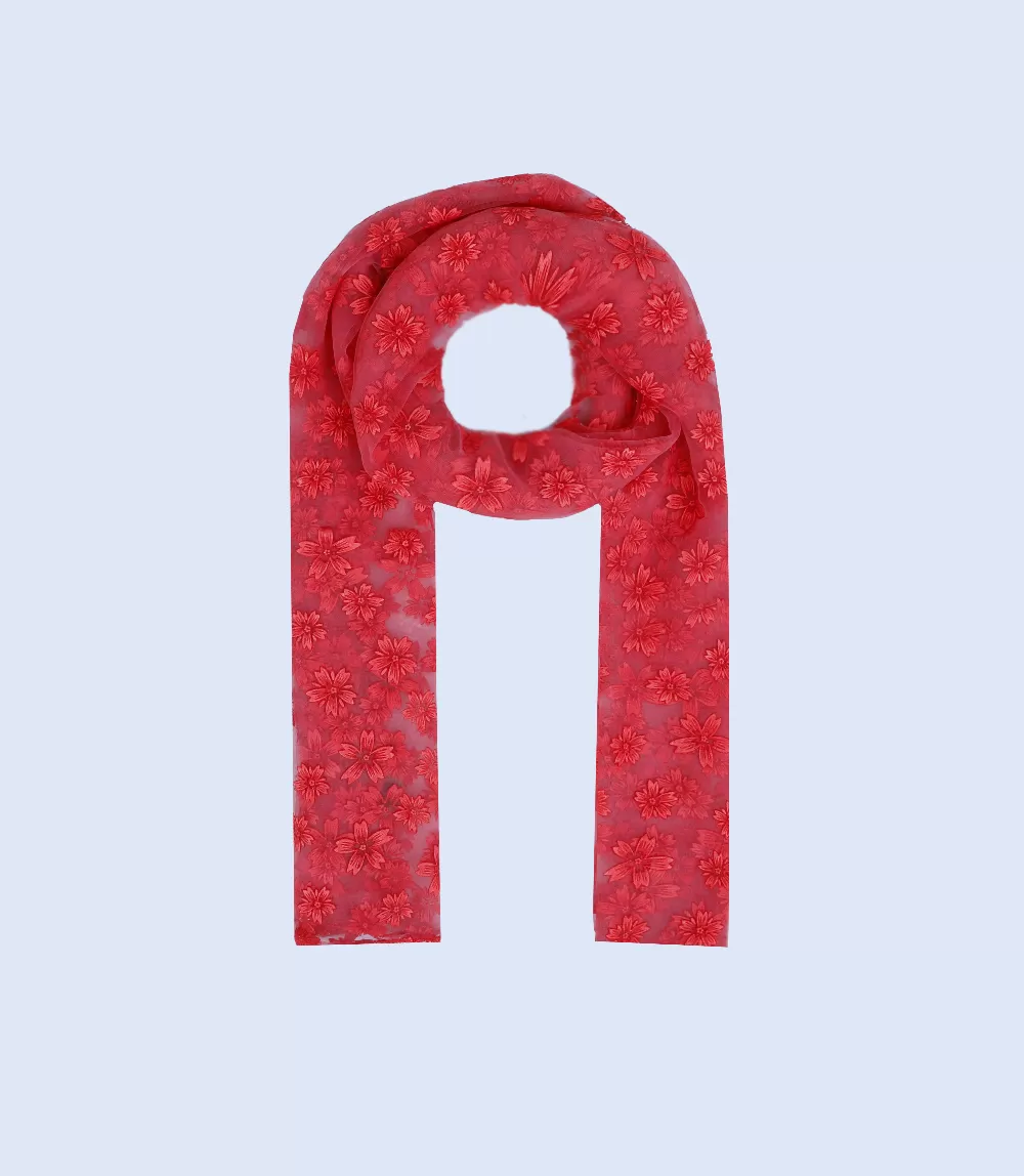 WA0840-RED-Scarf For Women