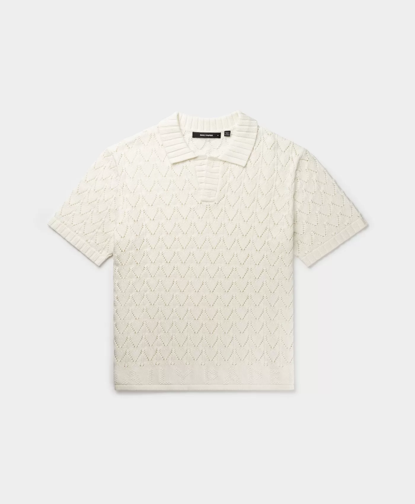 White Yinka Relaxed Knit Sweater Polo