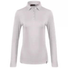 Womens Collagen LS Polo Ivory - SS24