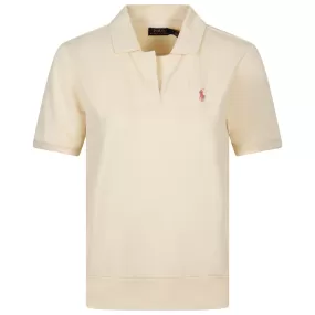 Womens Jersey Polo Shirt Chic Cream - 2024