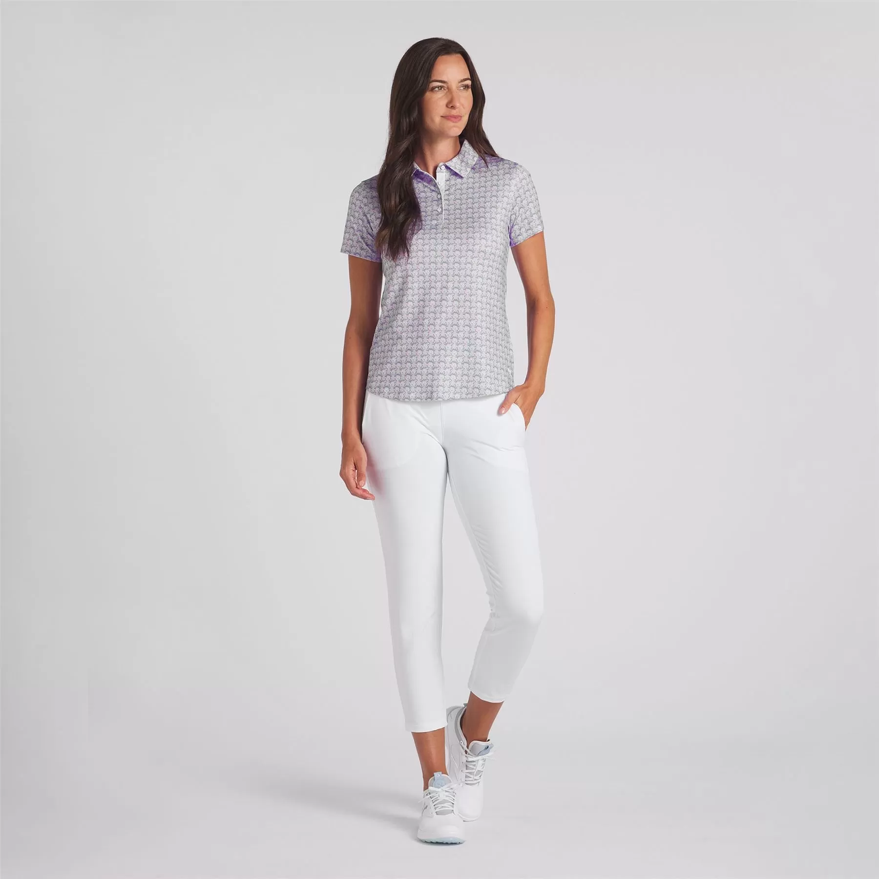 Womens MATTR Essex Polo Pink/Blue - SS24