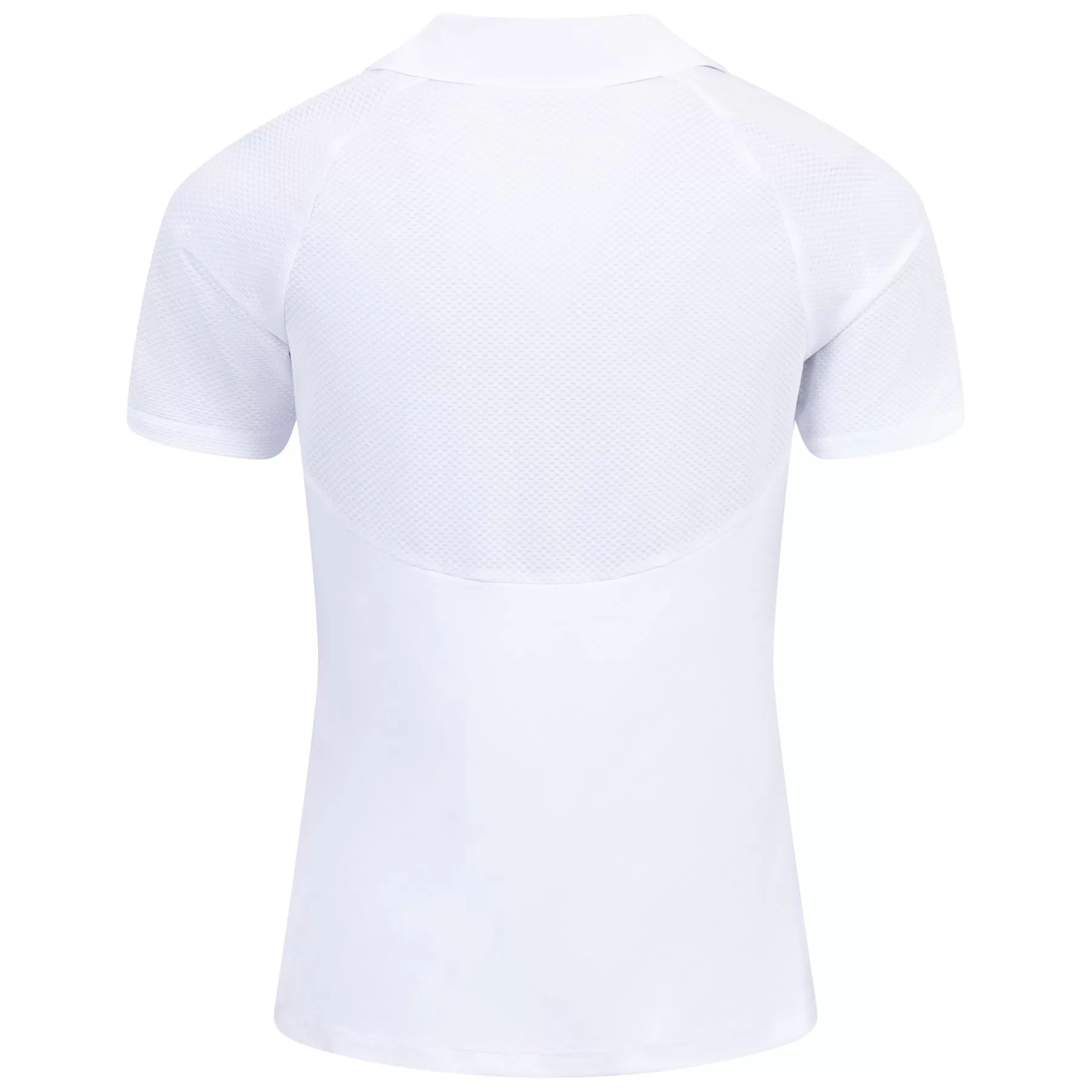 Womens V-Neck Mesh Block Polo Bright White - SS24