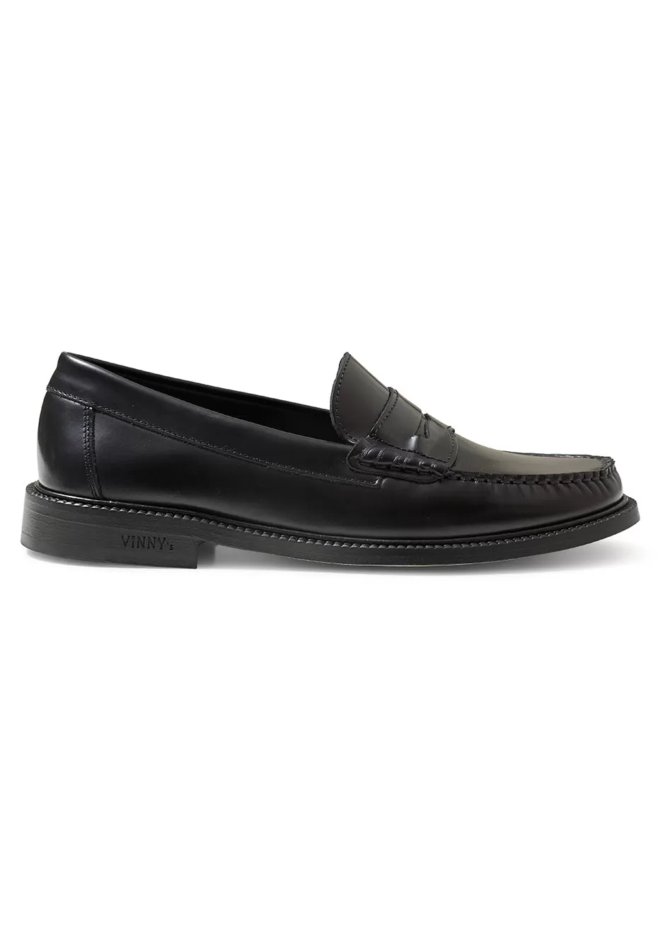 Yardee Moccasin Loafer Black Polido